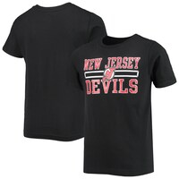 Youth Black New Jersey Devils Iconic Team Logo T-Shirt