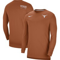 Men's Nike Texas Orange Texas Longhorns 2022 Coach Performance Long Sleeve V-Neck T-Shirt
