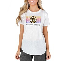 Women's Concepts Sport White Boston Bruins Gable Knit T-Shirt