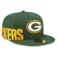 Men's New Era Green Green Bay Packers Side Split 59FIFTY Fitted Hat