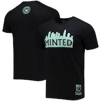 Men's Mitchell & Ness Black Charlotte FC Minted Skyline T-Shirt