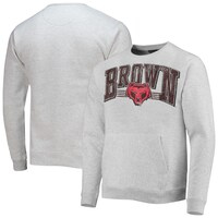 Men's League Collegiate Wear Heathered Gray Brown Bears Upperclassman Pocket Pullover Sweatshirt