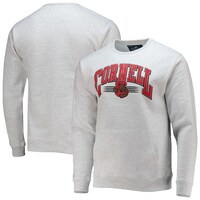 Men's League Collegiate Wear Heathered Gray Cornell Big Red Upperclassman Pocket Pullover Sweatshirt