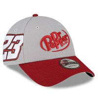 Men's New Era Gray/Maroon Bubba Wallace 9FORTY Dr. Pepper Big Number Snapback Adjustable Hat