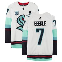 Jordan Eberle Seattle Kraken Autographed White adidas Authentic Jersey with Inaugural Season Jersey Patch
