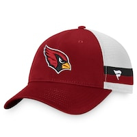 Men's Fanatics Branded Cardinal/White Arizona Cardinals Iconic Team Stripe Trucker Snapback Hat
