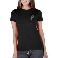 Women's Concepts Sport Black San Antonio Spurs Marathon Knit T-Shirt