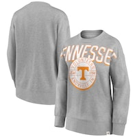 Women's Fanatics Branded Heathered Gray Tennessee Volunteers Jump Distribution Pullover Sweatshirt