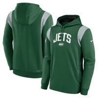 Men's Nike Green New York Jets Sideline Athletic Stack Performance Pullover Hoodie