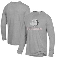 Men's Gray University of Redlands Bulldogs Keeper Long Sleeve T-Shirt