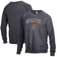 Men's Heathered Black Buffalo State Bengals The Champ Tri-Blend Pullover Sweatshirt