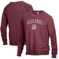 Men's Heathered Maroon University of Redlands Bulldogs The Champ Tri-Blend Pullover Sweatshirt