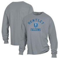 Men's ComfortWash Gray Bentley Falcons Arch Logo Garment Dyed Long Sleeve T-Shirt