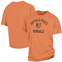 Men's ComfortWash Orange Buffalo State Bengals Arch Logo Garment Dyed T-Shirt