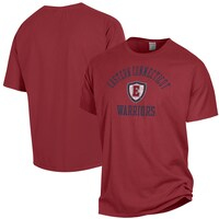 Men's ComfortWash Burgundy Eastern Connecticut State Warriors Arch Logo Garment Dyed T-Shirt