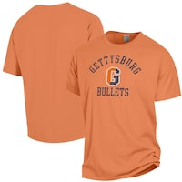Men's ComfortWash Orange Gettysburg Bullets Arch Logo Garment Dyed T-Shirt