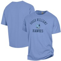 Men's ComfortWash Powder Blue Roger Williams University Arch Logo Garment Dyed T-Shirt