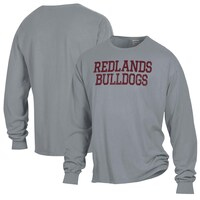 Men's ComfortWash Gray University of Redlands Bulldogs Stack Garment Dyed Long Sleeve T-Shirt