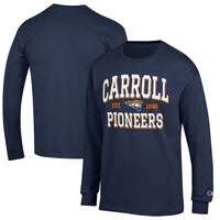 Men's Champion Navy Carroll University Pioneers Jersey Est. Date Long Sleeve T-Shirt