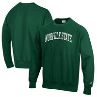 Men's Champion Green Norfolk State Spartans Reverse Weave Fleece Crewneck Sweatshirt