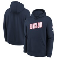 Youth Nike Navy Houston Rockets 2021/22 City Edition Essential Pullover Hoodie
