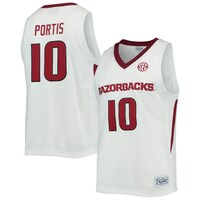 Men's Original Retro Brand Bobby Portis White Arkansas Razorbacks Alumni Commemorative Replica Basketball Jersey