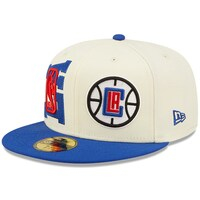 Men's New Era Cream/Royal LA Clippers 2022 NBA Draft 59FIFTY Fitted Hat