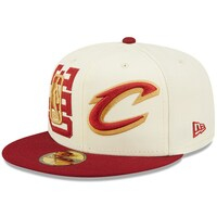 Men's New Era Cream/Wine Cleveland Cavaliers 2022 NBA Draft 59FIFTY Fitted Hat