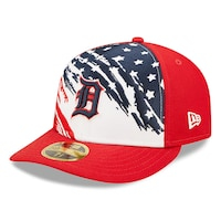 Men's New Era Red Detroit Tigers 2022 4th of July Low Profile 59FIFTY Fitted Hat