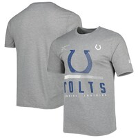 Men's New Era Heathered Gray Indianapolis Colts Combine Authentic Red Zone T-Shirt