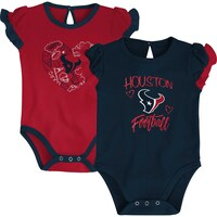 Newborn & Infant Navy/Red Houston Texans Too Much Love Two-Piece Bodysuit Set