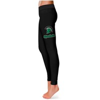 Women's Black USC Upstate Spartans Plus Size Thigh Logo Yoga Leggings