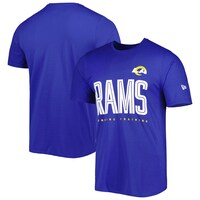 Men's New Era Royal Los Angeles Rams Combine Authentic Training Huddle Up T-Shirt