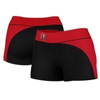 Women's Black/Red Seattle Redhawks Plus Size Curve Side Shorts