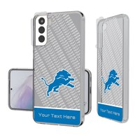 Detroit Lions Personalized Endzone Plus Design Galaxy Clear Phone Case
