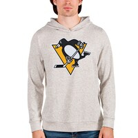 Men's Antigua Oatmeal Pittsburgh Penguins Absolute Pullover Hoodie