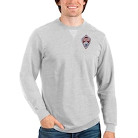 Men's Antigua Heathered Gray Colorado Rapids Reward Crewneck Pullover Sweatshirt