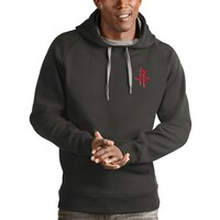 Men's Antigua Charcoal Houston Rockets Victory Pullover Hoodie