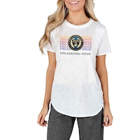 Women's Concepts Sport White Philadelphia Union Gable Knit T-Shirt
