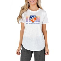 Women's Concepts Sport White FC Cincinnati Gable Knit T-Shirt