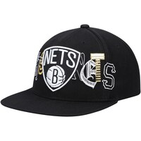 Men's Mitchell & Ness Black Brooklyn Nets Hype Type Snapback Hat