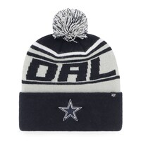 Men's '47 Navy Dallas Cowboys Stylus Cuffed Knit Hat with Pom