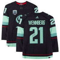 Alex Wennberg Seattle Kraken Autographed Deep Sea Blue adidas Authentic Jersey with Inaugural Season Jersey Patch