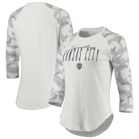 Women's Concepts Sport Cream/Gray Sporting Kansas City Composite 3/4-Sleeve Raglan Top