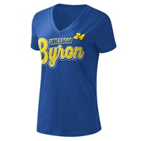 Women's G-III 4Her by Carl Banks Blue William Byron 1st Place V-Neck T-Shirt