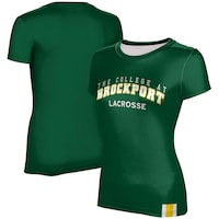 Women's Green SUNY Brockport Golden Eagles Lacrosse T-Shirt