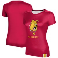 Women's Crimson Ferris State Bulldogs Ice Hockey T-Shirt