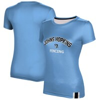 Women's Light Blue Johns Hopkins Blue Jays Fencing T-Shirt