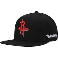 Men's Mitchell & Ness Black Houston Rockets English Dropback Snapback Hat