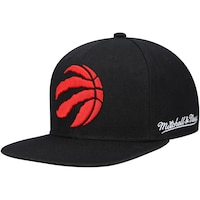Men's Mitchell & Ness Black Toronto Raptors English Dropback Snapback Hat